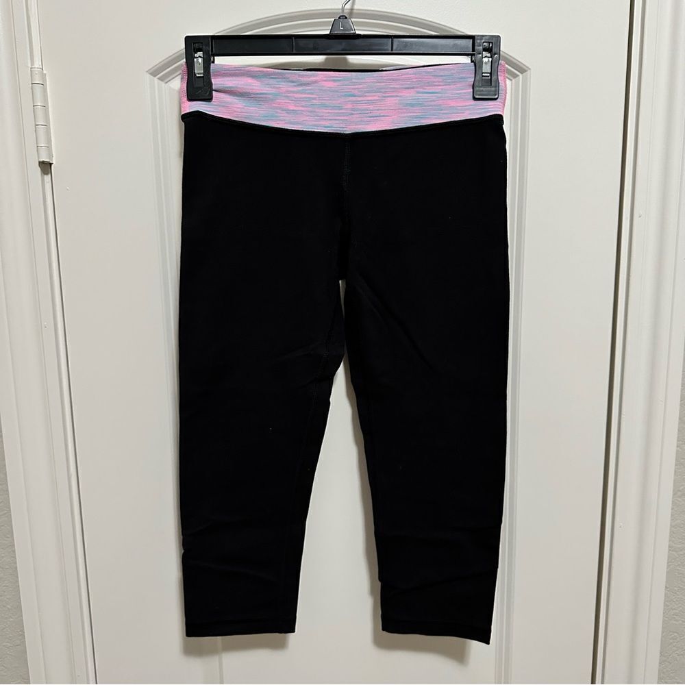 Ivivva Girls Black and Pink Leggings Size 12